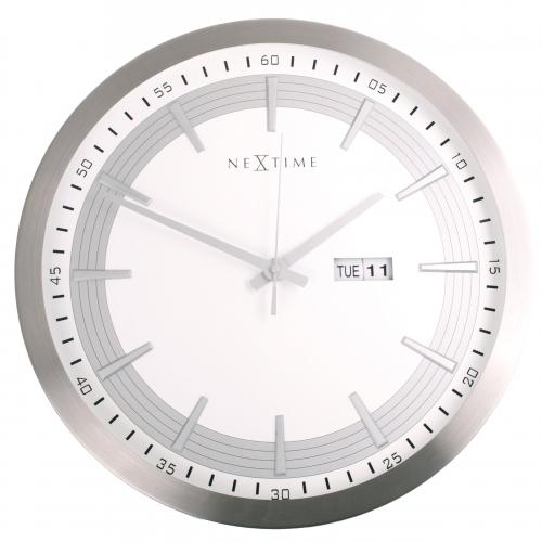 Nextime klok 3009 captain, ø44 cm, wall, white
