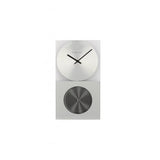 Nextime klok 3028 op clock, 16x30.2 cm, wall, glass, silver