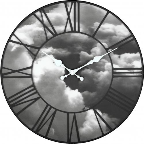 Nextime klok 3037 clouds, ø39 cm, wall, black