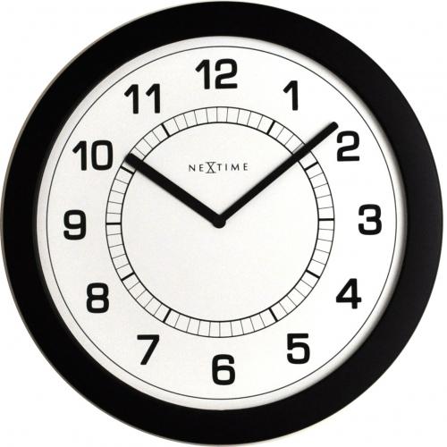 Nextime klok 3045zw super slim, ø28 cm, wall, black