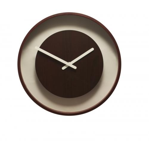 Nextime klok 3046br wood loop, ø30 cm, wall, dark wood