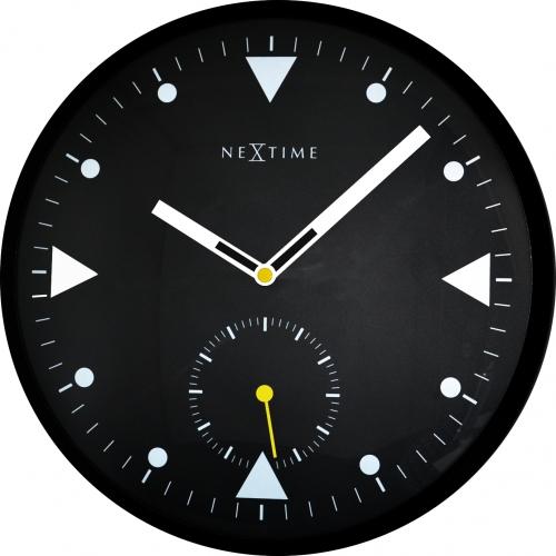 Nextime klok 3049 serious black, ø32 cm, wall, black