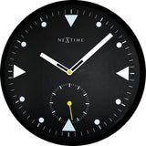 Nextime klok 3049 serious black, ø32 cm, wall, black