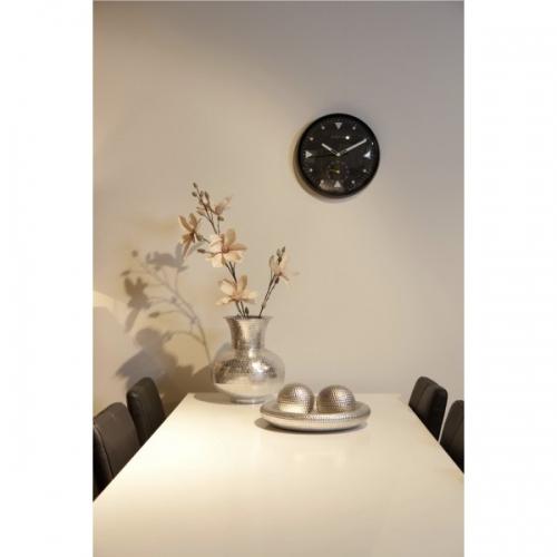 Nextime klok 3049 serious black, ø32 cm, wall, black