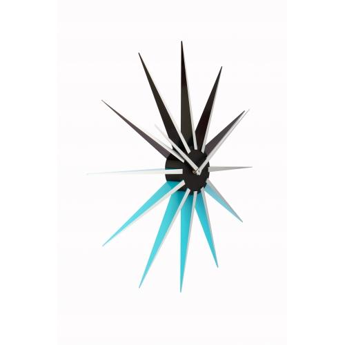 Nextime klok 3051bl nova, ø50 cm, wall, black blue