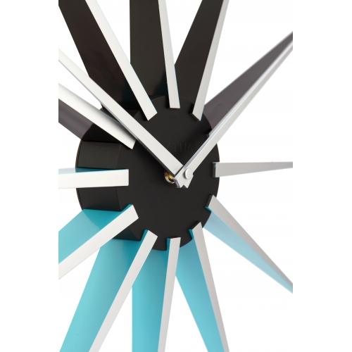 Nextime klok 3051bl nova, ø50 cm, wall, black blue