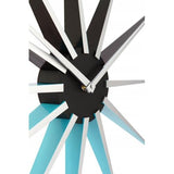 Nextime klok 3051bl nova, ø50 cm, wall, black blue