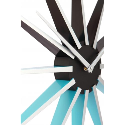 Nextime klok 3051bl nova, ø50 cm, wall, black blue