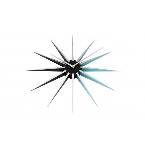 Nextime klok 3051bl nova, ø50 cm, wall, black blue