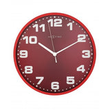 Nextime klok 3053ro dash red, ø35 cm, wall, red silver