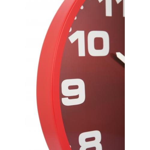 Nextime klok 3053ro dash red, ø35 cm, wall, red silver