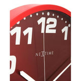Nextime klok 3053ro dash red, ø35 cm, wall, red silver