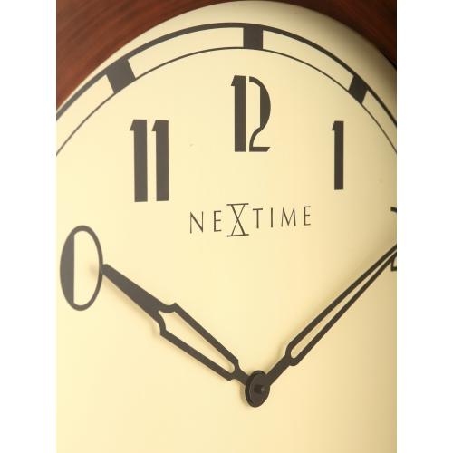 Nextime klok 3057 royal, ø60 cm, wall, brown white