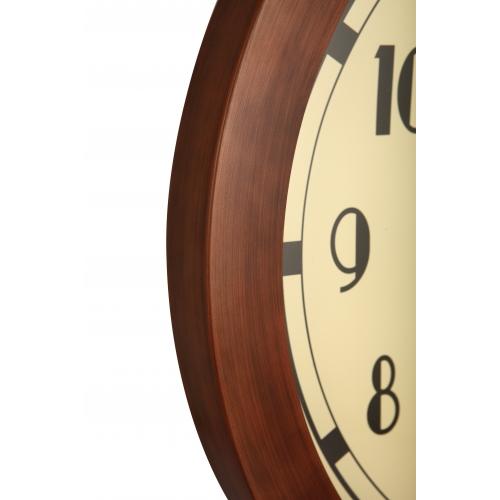 Nextime klok 3057 royal, ø60 cm, wall, brown white