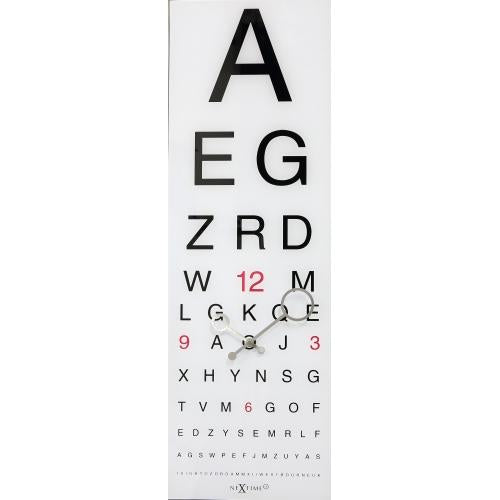 Nextime klok 3067 eyesight, 75x25.4 cm, wall, white black