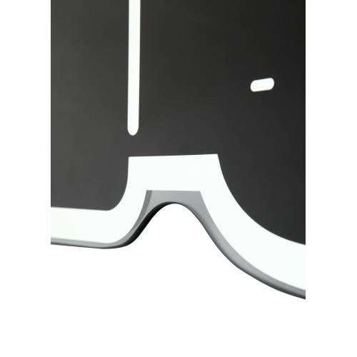 Nextime klok 3072zw thumbs up, 40.5x41.cm, wall, black silver