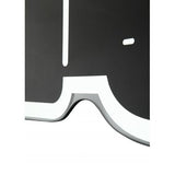 Nextime klok 3072zw thumbs up, 40.5x41.cm, wall, black silver