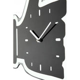 Nextime klok 3072zw thumbs up, 40.5x41.cm, wall, black silver