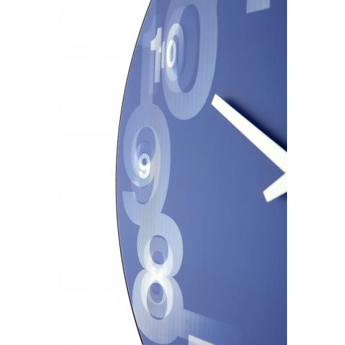 Nextime klok 3077bl 3d, ø39.5 cm, wall, blue white