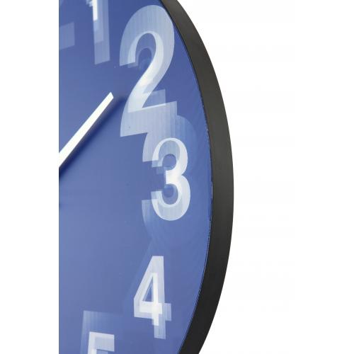 Nextime klok 3077bl 3d, ø39.5 cm, wall, blue white