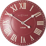 Nextime klok 3083ro london roman, ø34.5 cm, wall, red white