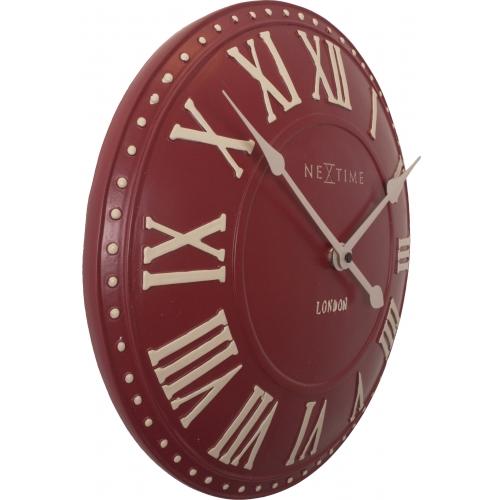 Nextime klok 3083ro london roman, ø34.5 cm, wall, red white