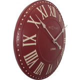 Nextime klok 3083ro london roman, ø34.5 cm, wall, red white
