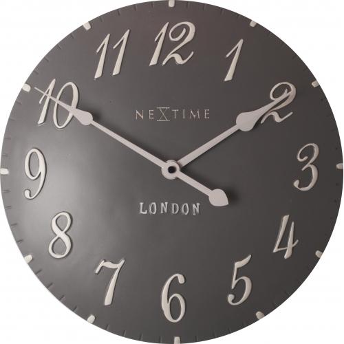 Nextime klok 3084gs london arabic, ø34.5cm, wall, gray white
