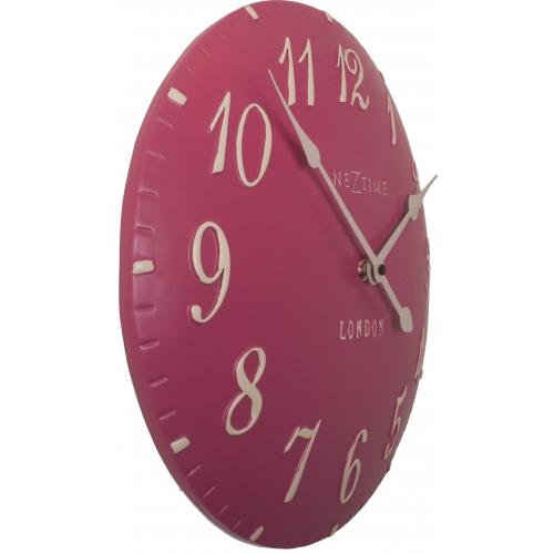 Nextime klok 3084rz london arabic, ø34.5 cm, wall, pink white
