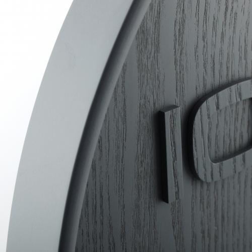 Nextime klok 3095gs wood wood big, ø52.8 cm, wall, gray