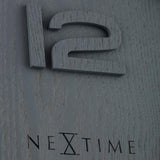 Nextime klok 3096gs wood wood medium, ø35.5 cm, wall, gray
