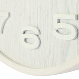Nextime klok 3096wi wood wood medium, ø35.5 cm,wall, white