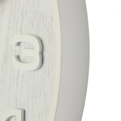 Nextime klok 3096wi wood wood medium, ø35.5 cm,wall, white