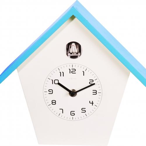 Nextime klok 3108bl birdy, 24.5x25.5x9.8 cm, wall, blue white
