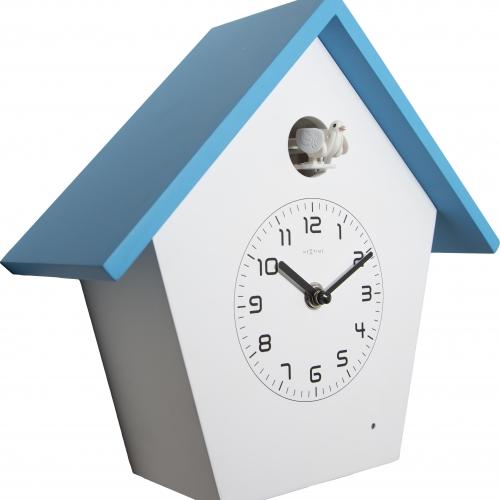 Nextime klok 3108bl birdy, 24.5x25.5x9.8 cm, wall, blue white