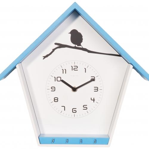 Nextime klok 3109bl cuckey, 30.5x33x11 cm, wall, blue white
