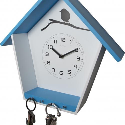 Nextime klok 3109bl cuckey, 30.5x33x11 cm, wall, blue white