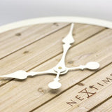 Nextime klok 3134wi plank, ø50 cm, wall, white