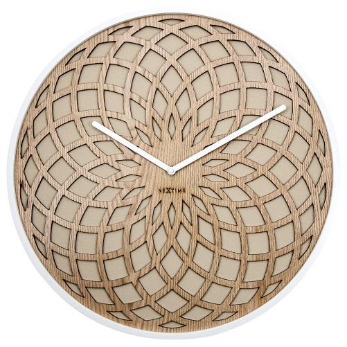 Nextime klok 3149be sun large, ø50 cm, wall, beige