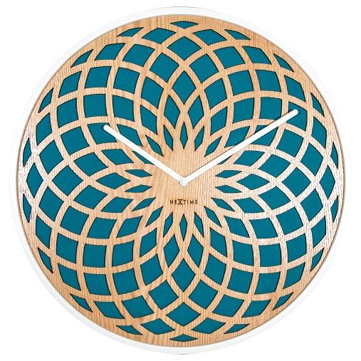 Nextime klok 3149tq sun large, ø50 cm, wall, turqoise