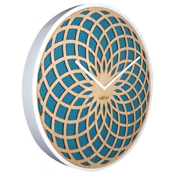 Nextime klok 3149tq sun large, ø50 cm, wall, turqoise