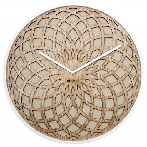 Nextime klok 3150be sun small, ø35 cm, wall, beige
