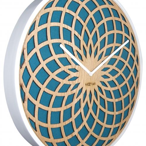 Nextime klok 3150tq sun small, ø35 cm, wall, turqoise