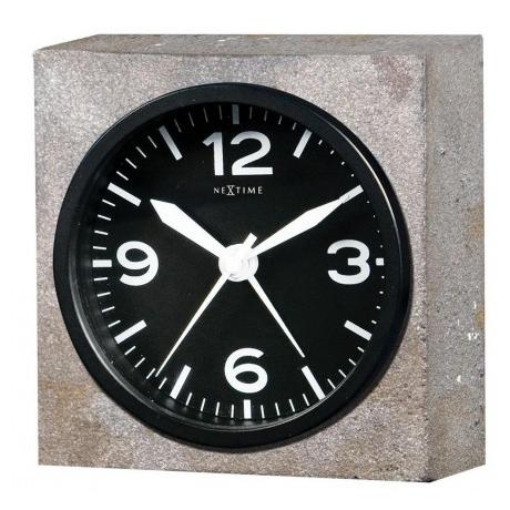 Nextime klok 5167 real time heavy metal, 9.5x9.5x3.2 cm, wall, gray
