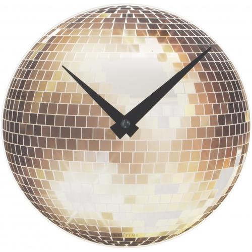 Nextime klok 5172 little disco, ø20 cm, wall, silver