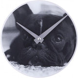 Nextime klok 5173 little dog, ø20 cm, wall, black
