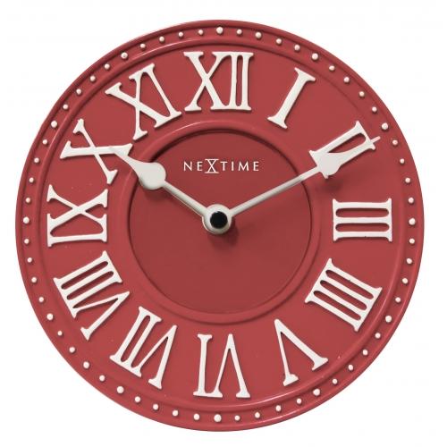 Nextime klok 5187ro london table, ø16 cm, wall, red white