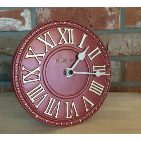 Nextime klok 5187ro london table, ø16 cm, wall, red white