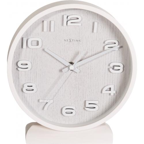 Nextime klok 5192wi wood wood small 22x20 cm, wall, white