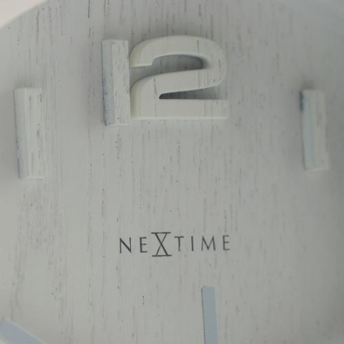 Nextime klok 5192wi wood wood small 22x20 cm, wall, white